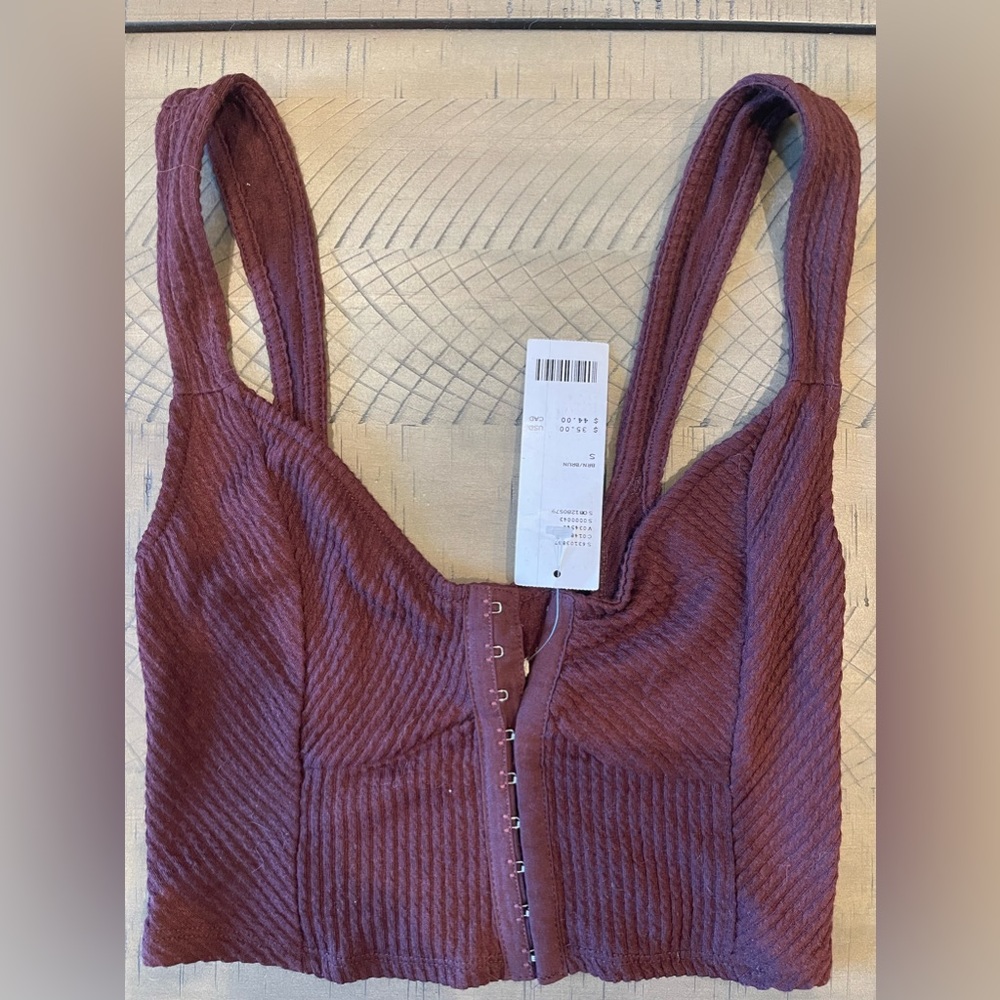 NWT Urban Outfitters Purple/Brown cropped tank SIZE SMALL